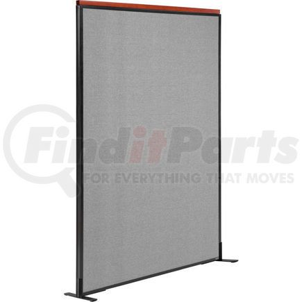 695793FGY by GLOBAL INDUSTRIAL - Interion&#174; Deluxe Freestanding Office Partition Panel, 48-1/4"W x 96"H, Gray