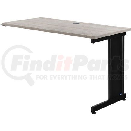 695215RGY by GLOBAL INDUSTRIAL - Interion&#174; 48"W Right Handed Return Table - Rustic Gray