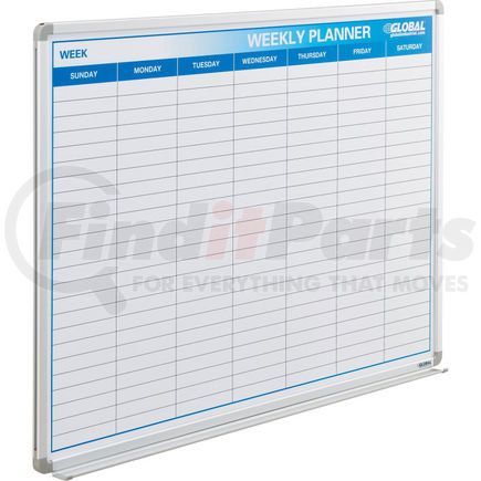 695815 by GLOBAL INDUSTRIAL - Global Industrial&#153; Weekly Calendar Whiteboard, Steel Surface, 48"W x 36"H