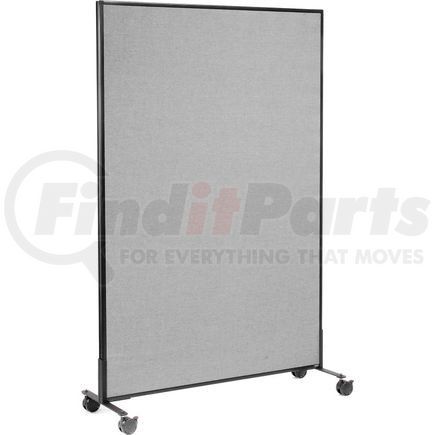 695789MGY by GLOBAL INDUSTRIAL - Interion&#174; Mobile Office Partition Panel, 48-1/4"W x 96"H, Gray