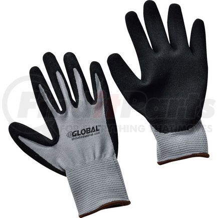 708345L by GLOBAL INDUSTRIAL - Global Industrial&#8482; Ultra-Grip Foam Nitrile Coated Gloves, Gray/Black, Large, 1-Pair