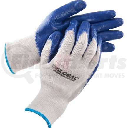 708355XL by GLOBAL INDUSTRIAL - Global Industrial&#8482; Latex Coated String Knit Work Gloves, Natural/Blue, X-Large, 1-Dozen