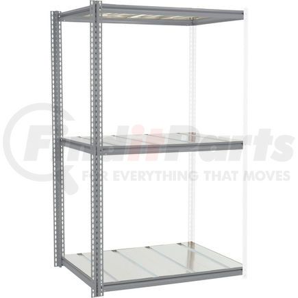 581047GY by GLOBAL INDUSTRIAL - Global Industrial&#153; High Cap. Add-On Rack 48Wx36Dx96H 3 Levels Steel Deck 1500lb Per Level GRY