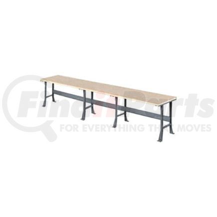 488022 by GLOBAL INDUSTRIAL - Global Industrial&#153; 180"W x 30"D Extra Long Industrial Workbench, Shop Top Safety Edge - Gray