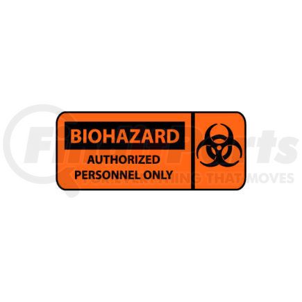 SA165P by NATIONAL MARKER COMPANY - Pictorial OSHA Sign - Vinyl - Biohazard Authorized Personnel Only