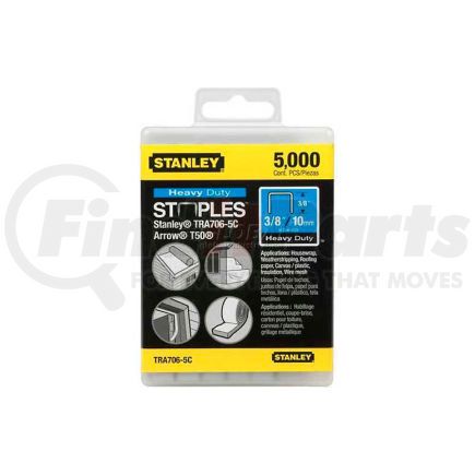 TRA706-5C by STANLEY - Stanley TRA706-5C Heavy-Duty Narrow Crown Staples 3/8", 5,000 Pack