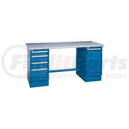 651343 by GLOBAL INDUSTRIAL - 60 x 30 Plastic Safety Edge 4 Drawer & Cabinet Workbench