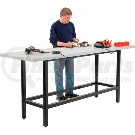 318947 by GLOBAL INDUSTRIAL - Global Industrial&#153; 96"W x 30"D Standing Height Workbench - Plastic Laminate Square Edge - Black