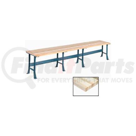 500320 by GLOBAL INDUSTRIAL - Global Industrial&#153; 180"W x 36"D Production Workbench - Maple Block Square Edge Top, 4 Legs Gray