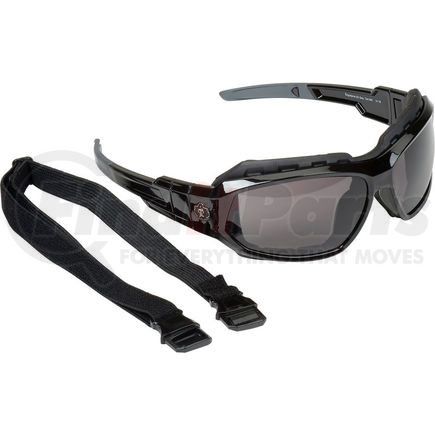 56033 by ERGODYNE - Ergodyne&#174; Skullerz&#174; Loki Safety Glasses/Goggles W/Fog-Off, Smoke AF Lens, Black Frame