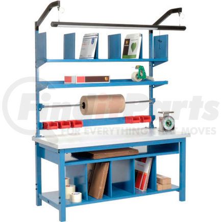 244180 by GLOBAL INDUSTRIAL - Global Industrial&#153; Complete Packing Workbench Plastic Square Edge - 72 x 30