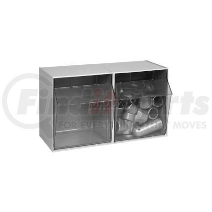 QTB302GY by QUANTUM STORAGE SYSTEMS - Quantum Tip Out Storage Bin QTB302 - 2 Compartments Gray