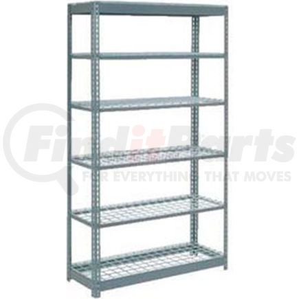 255597 by GLOBAL INDUSTRIAL - Global Industrial&#8482; Heavy Duty Shelving 48"W x 24"D x 96"H With 6 Shelves - Wire Deck - Gray