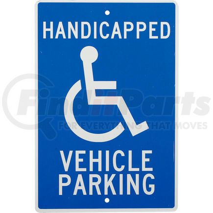 TM10H by NATIONAL MARKER COMPANY - Aluminum Sign - Handicapped Vehicle Parking - .063" Thick, TM10H
