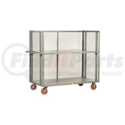 T2-A-2448-6PY by LITTLE GIANT - Little Giant&#174; 3-Sided Adjustable Truck T2-A-2448-6PY, Mesh Sides, 24 x 48