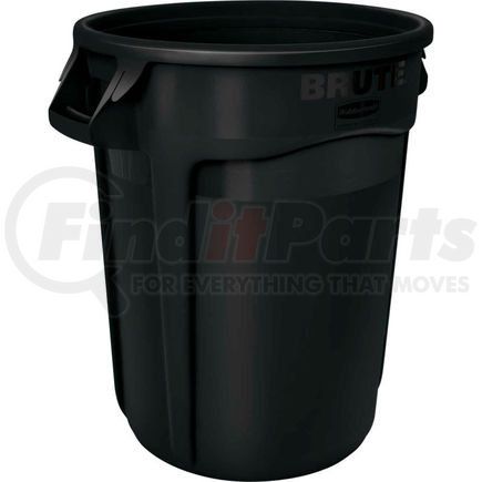 1867531 by RUBBERMAID - Rubbermaid Brute&#174; Container w/Venting Channels, 32 Gallon - Black 1867531