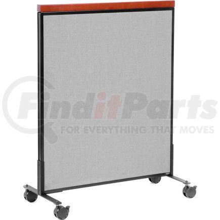 694967MGY by GLOBAL INDUSTRIAL - Interion&#174; Mobile Deluxe Office Partition Panel, 36-1/4"W x 46-1/2"H, Gray