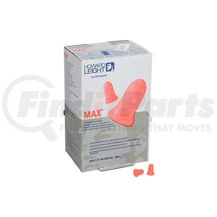 MAX-1-D by NORTH SAFETY - Howard Leight&#8482; MAX-1-D MAX&#174; Ear Plugs, Disposable, NRR 33, Uncorded, 500 Pairs/Box