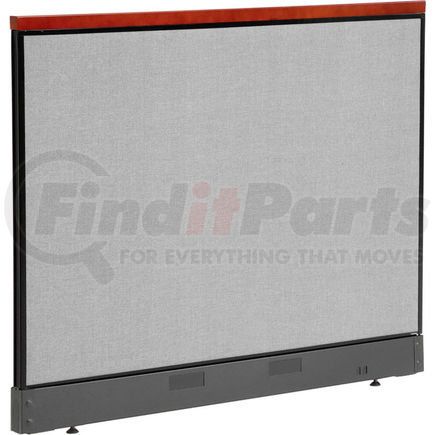 277564NGY by GLOBAL INDUSTRIAL - Interion&#174; Deluxe Non-Electric Office Partition Panel with Raceway, 60-1/4"W x 47-1/2"H, Gray