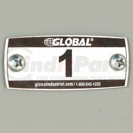 652095A by GLOBAL INDUSTRIAL - Global Industrial&#153; Locker Number Plate Kit - Pkg Of 100 Numbered 1-100 - Rivet Gun