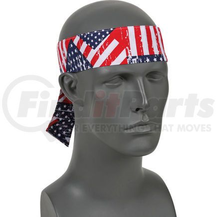 12303 by ERGODYNE - Ergodyne&#174; Chill-Its&#174; 6700 Evaporative Cooling Bandana - Tie, Stars/Stripes, One Size