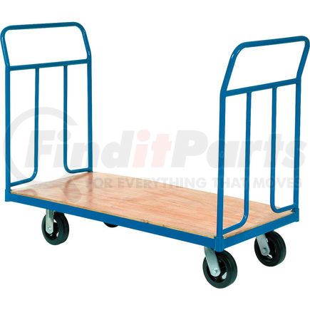 241682 by GLOBAL INDUSTRIAL - Global Industrial&#8482; Wood Deck Platform Truck 6" Mold-On Rubber Wheels 2400 Lb. Capacity