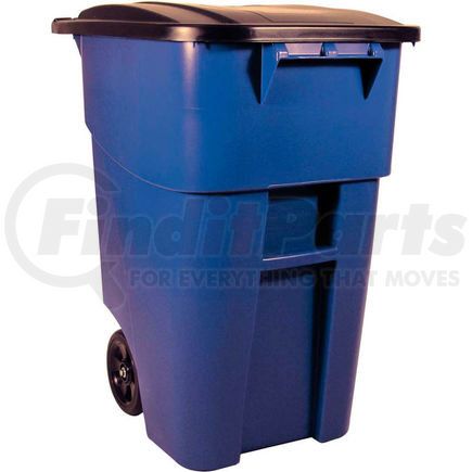 FG9W2700BLUE by RUBBERMAID - Rubbermaid 9W27 Brute&#174; Rollout 50 Gallon Large Mobile Container- Blue with Lid