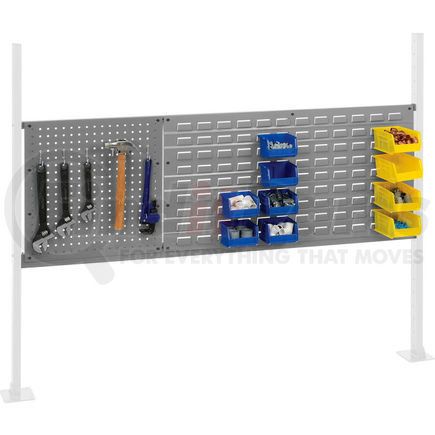 318866GY by GLOBAL INDUSTRIAL - Panel Kit for 60"W Workbench with 18"W Pegboard and 36"W Louver, Mounting Rail -Gray