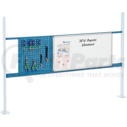 319172BL by GLOBAL INDUSTRIAL - Global Industrial&#153; Panel Kit for 72"W Workbench 18"W Pegboard & 36"W Whiteboard, Mount Rail BL