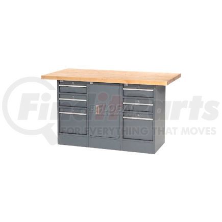 239155 by GLOBAL INDUSTRIAL - Global Industrial&#153; 60"W x 30"D Maple Top 6 Drawer/1 Cabinet Workbench
