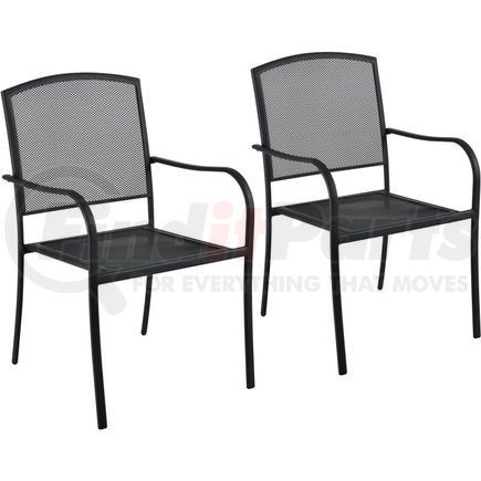 262083 by GLOBAL INDUSTRIAL - Interion&#174; Outdoor Café Steel Mesh Stacking Armchair - 2 Pack