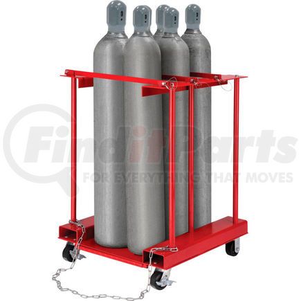 270218C by GLOBAL INDUSTRIAL - Global Industrial&#8482; Forkliftable Cylinder Storage Caddy, Mobile For 6 Cylinders