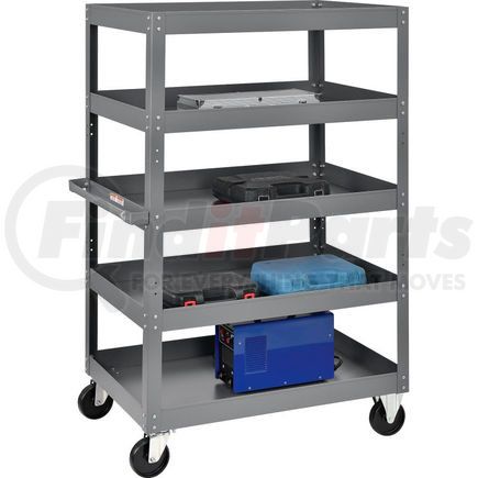 988834 by GLOBAL INDUSTRIAL - Global Industrial&#8482; Multi-Level Steel Shelf Truck with 5 Shelves 36 x 24 800 Lb. Capacity