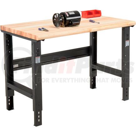 319081 by GLOBAL INDUSTRIAL - Global Industrial™ 48x36 Adjustable Height Workbench C-Channel Leg - Maple Safety Edge - Black