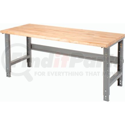 183989 by GLOBAL INDUSTRIAL - Global Industrial&#153; 72 x 36 Adjustable Height Workbench C-Channel Leg - Maple Safety Edge - Gray