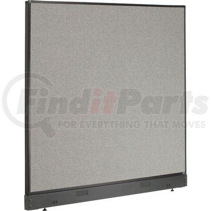 240226NGY by GLOBAL INDUSTRIAL - Interion&#174; Non-Electric Office Partition Panel with Raceway, 60-1/4"W x 46"H, Gray