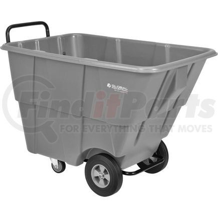 984613 by GLOBAL INDUSTRIAL - Global Industrial&#153; Standard Duty Plastic Tilt Truck, 1/2 Cu. Yd. Cap, 750 Lbs. Cap, Gray