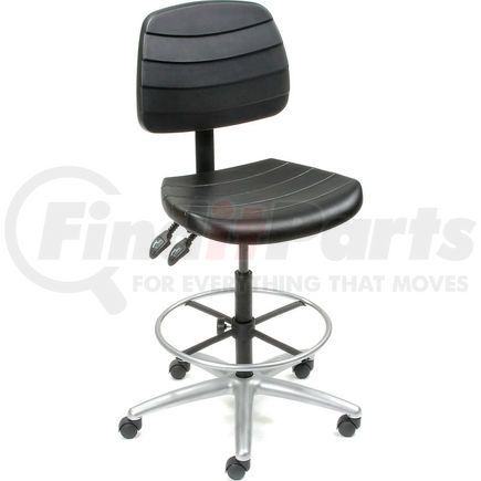 250612 by GLOBAL INDUSTRIAL - Interion&#174; Shop Stool - Polyurethane - 5 Way Adjustable - Black