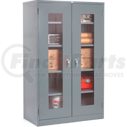 237614GY by GLOBAL INDUSTRIAL - Global Industrial&#8482; Clear View Storage Cabinet Easy Assembly 36x18x78 - Gray