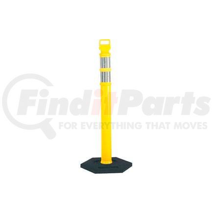 03-747Y by CORTINA SAFETY PRODUCTS - 45" Yellow Ez Grab Delineator Post W/2ea 3" Hi Reflective