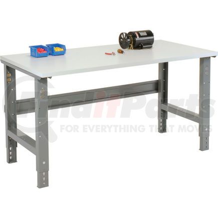 254968 by GLOBAL INDUSTRIAL - Global Industrial™ 72x30 Adjustable Height Workbench C-Channel Leg - ESD Square Edge Gray