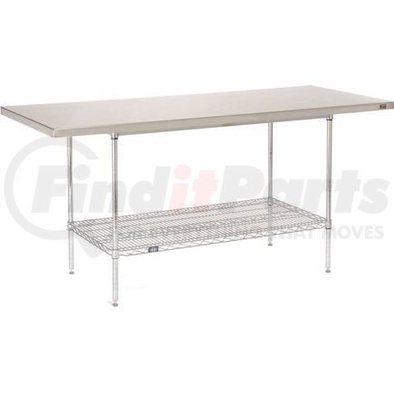 318654 by GLOBAL INDUSTRIAL - Global Industrial&#153; 16 Gauge 304 Stainless Steel Work Table with Wire Undershelf - 72"W x 30"D