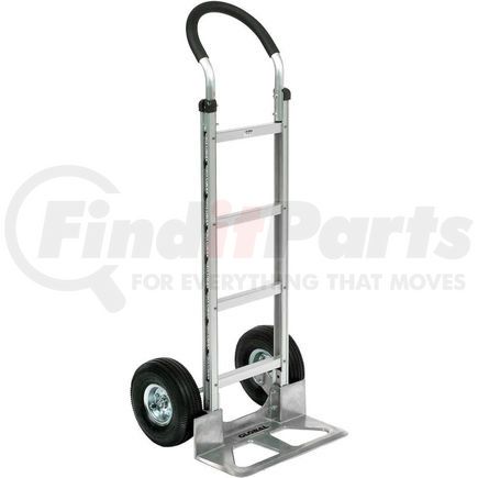 168259 by GLOBAL INDUSTRIAL - Global Industrial&#8482; Aluminum Hand Truck - Curved Handle - Pneumatic Wheels