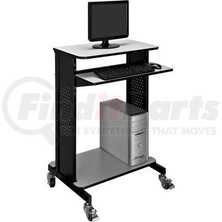 277216 by GLOBAL INDUSTRIAL - Global Industrial&#8482; Mobile Computer Workstation & Standing Desk With Keyboard & Mouse Tray