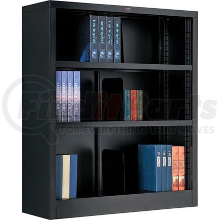 277440BK by GLOBAL INDUSTRIAL - Interion&#174; All Steel Bookcase 36" W x 12" D x 42" H Black 3 Openings