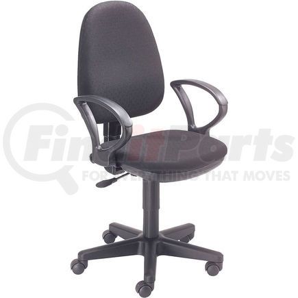 506751BK by GLOBAL INDUSTRIAL - Interion&#174; Multifunctional Chair With Mid Back, Fixed Arms, Fabric, Black