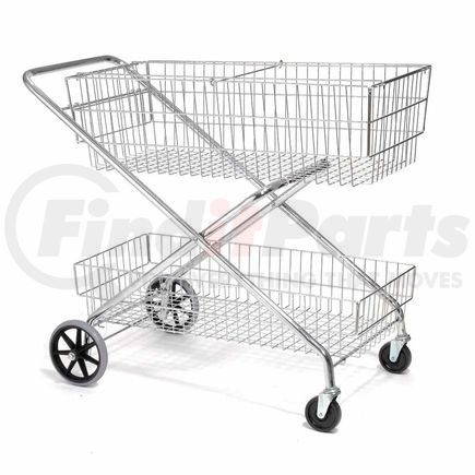 500152 by GLOBAL INDUSTRIAL - Global Industrial&#153; Wire Utility Basket Mail Cart, 200 Lb. Capacity