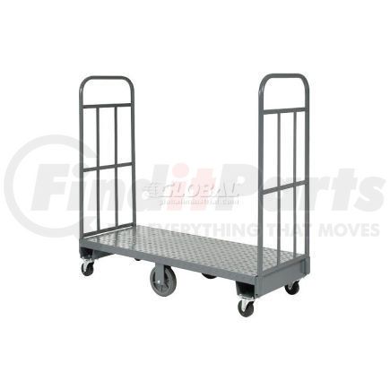 330034 by GLOBAL INDUSTRIAL - Global Industrial&#153; Steel Deck Narrow Aisle U-Boat Platform Truck 60"x16", 1500 Lb. Cap.