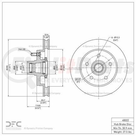 600-48022 by DYNAMIC FRICTION COMPANY - Disc Brake Rotor