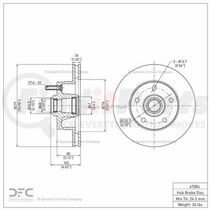 600-47004 by DYNAMIC FRICTION COMPANY - Disc Brake Rotor